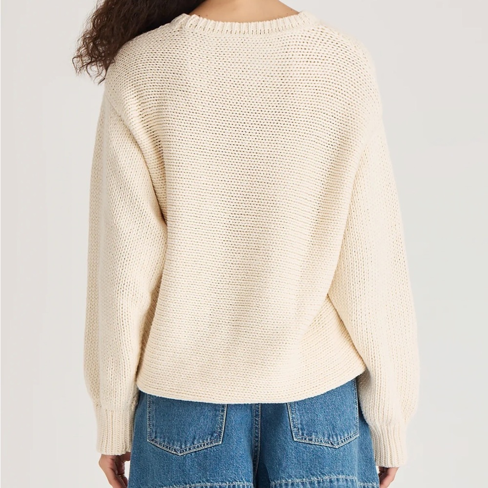 Merlette Serin Cream White Cable Crewneck Knit Sweater Shopbop Chunky Handmade - Picture 4 of 7